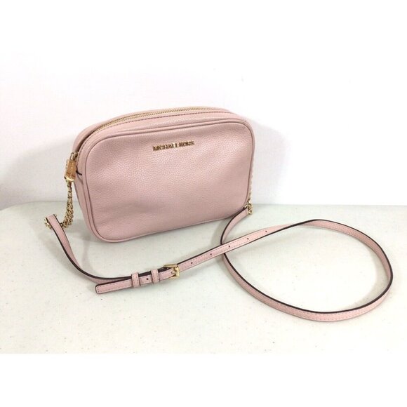 Michael Kors Leather Crossbody Bag Jet Set - Picture 1 of 8